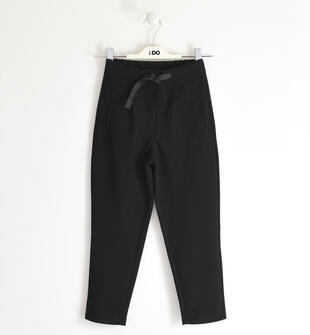 Pantaloni ragazza con coulisse ido NERO-0658