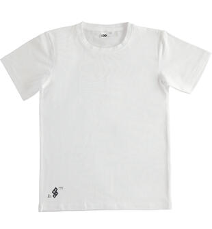 T-shirt ragazzo in cotone ido BIANCO-0113
