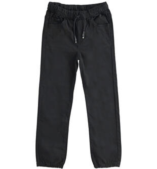 Pantalone jogger fit ragazzo ido NERO-0658