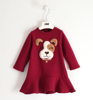 Abito bambina in cotone ido BORDEAUX-2537