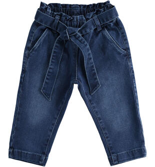 Jeans bambina in cotone stretch ido