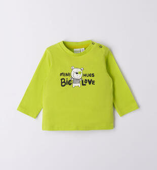 Maglietta neonato con orsachiotto ido VERDE-5237
