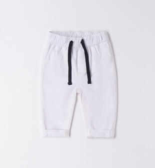 Pantalone lungo neonato ido BIANCO-0113