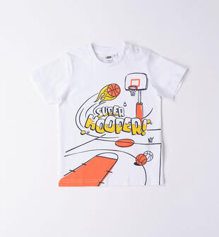 T-shirt bambino basket ido BIANCO-0113