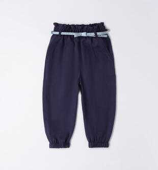 Pantalone bambina con cintura ido NAVY-3854