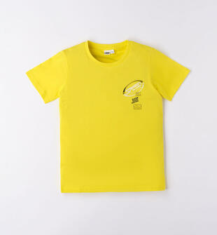 T-shirt ragazzo 100% cotone ido GIALLO-1434