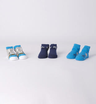 Set tre calzine neonato ido GRIGIO MELANGE-8948