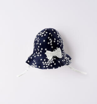 Cappello neonata fiorellini ido BIANCO-BLU-6V12