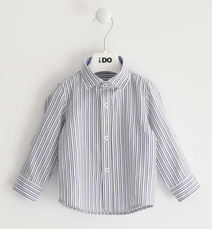 Camicia bambino a manica lunga 100% cotone tinto filo riga multicolor ido AVION-3654