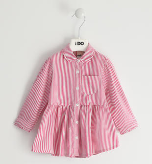 Maxi camicia in tessuto rigato ido FUXIA-2445