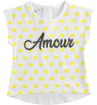 T-shirt "Amour" 100% cotone ido BIANCO-0113