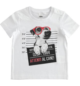 T-shirt bambino mezza manica 100% cotone con stampa fotografica ido