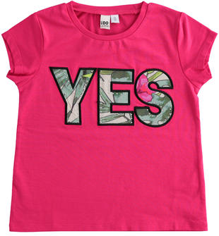 T-shirt in jersey con scritta "Yes" ido