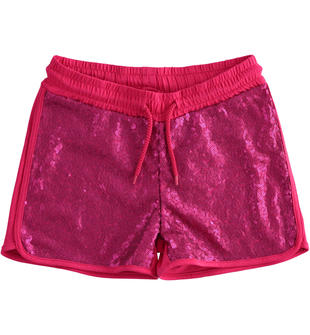 Short in jersey stretch con paillettes ido