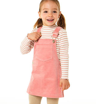 Gonna salopette in velluto millerighe di cotone per bambina da 6 mesi a 7  anni iDO - ABITI - 3-16 Anni - Bambina