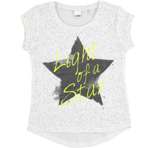 T-shirt 100% cotone con stella glitter ido