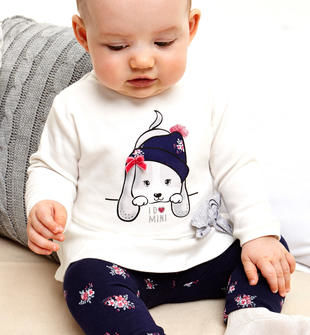 Completino neonata con lupetto in interlock caldo cotone e leggings  vestibilità da 0 a 18 mesi iDO - TUTE \u0026 COMPLETI - Bambina - iDO