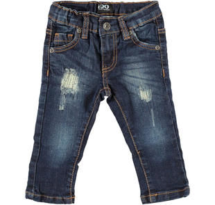 Jeans slim fit per bambino con moderni strappi rattoppati vestibilità da 6  mesi a 7 anni iDO - PANTALONI - Bambino - iDO