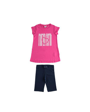 Completo 100% cotone maxi t-shirt e leggings ciclista per bambina da 8 a 14  anni iDO - Miniconf Shop