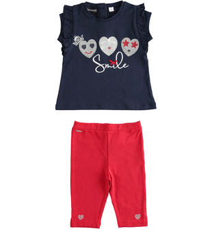 Completo maxi t-shirt e leggings pinocchietto con paillettes  NAVY-3885