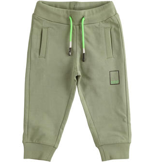 Pantalone in felpa con tasche  VERDE SALVIA-4731