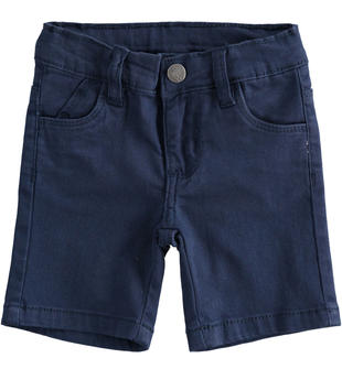 Pantalone corto in twill stretch di cotone  NAVY-3854