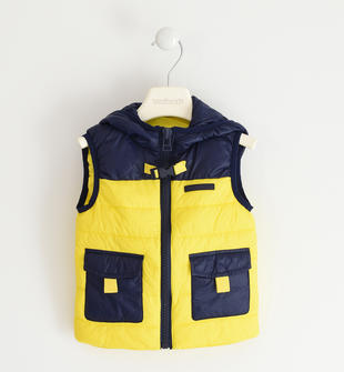 Gilet bambino in nylon imbottito in ovatta 