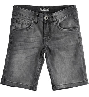 Pantalone corto in denim stretch  GRIGIO CHIARO-7992
