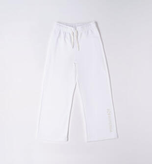 Pantalone lungo 100% cotone bambina Superga superga BIANCO-0261