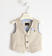 Elegante gilet in lino e cotone sarabanda			TORTORA-0521