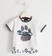 T-shirt con zampette in cotone organico stretch "Sarabanda interpreta Fiat Nuova 500" sarabanda BIANCO-0113 back