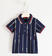 Polo in jersey 100% cotone con stampa all over sarabanda NAVY-BIANCO-6QM8