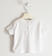 Graziosa t-shirt in jersey stretch con tasca di paillettes reversibili e fiori in tulle sarabanda BIANCO-0113_back
