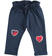 Pantalone in felpa 100% cotone organico con applicazioni a cuore sarabanda			NAVY-3885