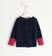 Morbidissima maglia in tricot lurex con cuori sarabanda NAVY-3885_back