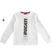 Maglietta girocollo in jersey 100% cotone Sarabanda interpreta Ducati con scritta verticale sarabanda BIANCO-0113