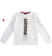 Maglietta girocollo in jersey 100% cotone Sarabanda interpreta Ducati con scritta verticale sarabanda BIANCO-0113