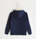 Felpa con cappuccio e zip brand 500 sarabanda NAVY-3854 back