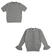 Morbido completo maglia a manica lunga e corta in tricot lurex sarabanda			GRIGIO MELANGE-8993
