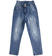 Particolare pantalone in denim organico sarabanda			STONE WASHED-7450