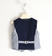 Gilet per bambino dalla fantasia rigata con pochette sarabanda BLU-BIANCO-8004_back