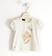 Elegante t-shirt per bambina con fiori in chiffon sarabanda PANNA-0112