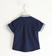 Camicia bambino a manica corta dettagli a contrasto sarabanda NAVY-3854 back