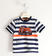 T-shirt per bambino 100% cotone organico Fiat Nuova 500 sarabanda BIANCO-NAVY-6SY8