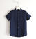 Camicia a manica corta per bambino 100% lino sarabanda NAVY-3854