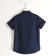 Camicia a manica corta per bambino 100% lino sarabanda NAVY-3854 back