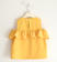 Camicia per bambina con balza arricciata sarabanda GIALLO-1626_back