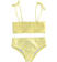 Costume due pezzi per bambina fantasia check sarabanda BIANCO-GIALLO-6TC4