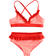 Costume due pezzi con ruches per bambina sarabanda CORALLO-2141