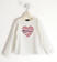 Maglia bambina con cuore sarabanda PANNA-0112